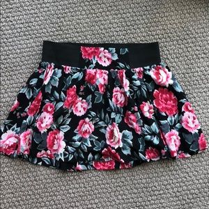 Charlotte Russe Floral Skater Skirt
